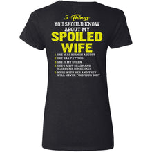 Load image into Gallery viewer, 5 Things You Should Know About My Spoiled Wife She Was Born In August Shirts Back Side