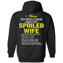 Load image into Gallery viewer, 5 Things You Should Know About My Spoiled Wife She Was Born In August Shirts Back Side