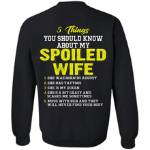 Load image into Gallery viewer, 5 Things You Should Know About My Spoiled Wife She Was Born In August Shirts Back Side